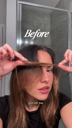 Before and after hair color transformation with Clinclii Botanical Hair Color Gel-Cream