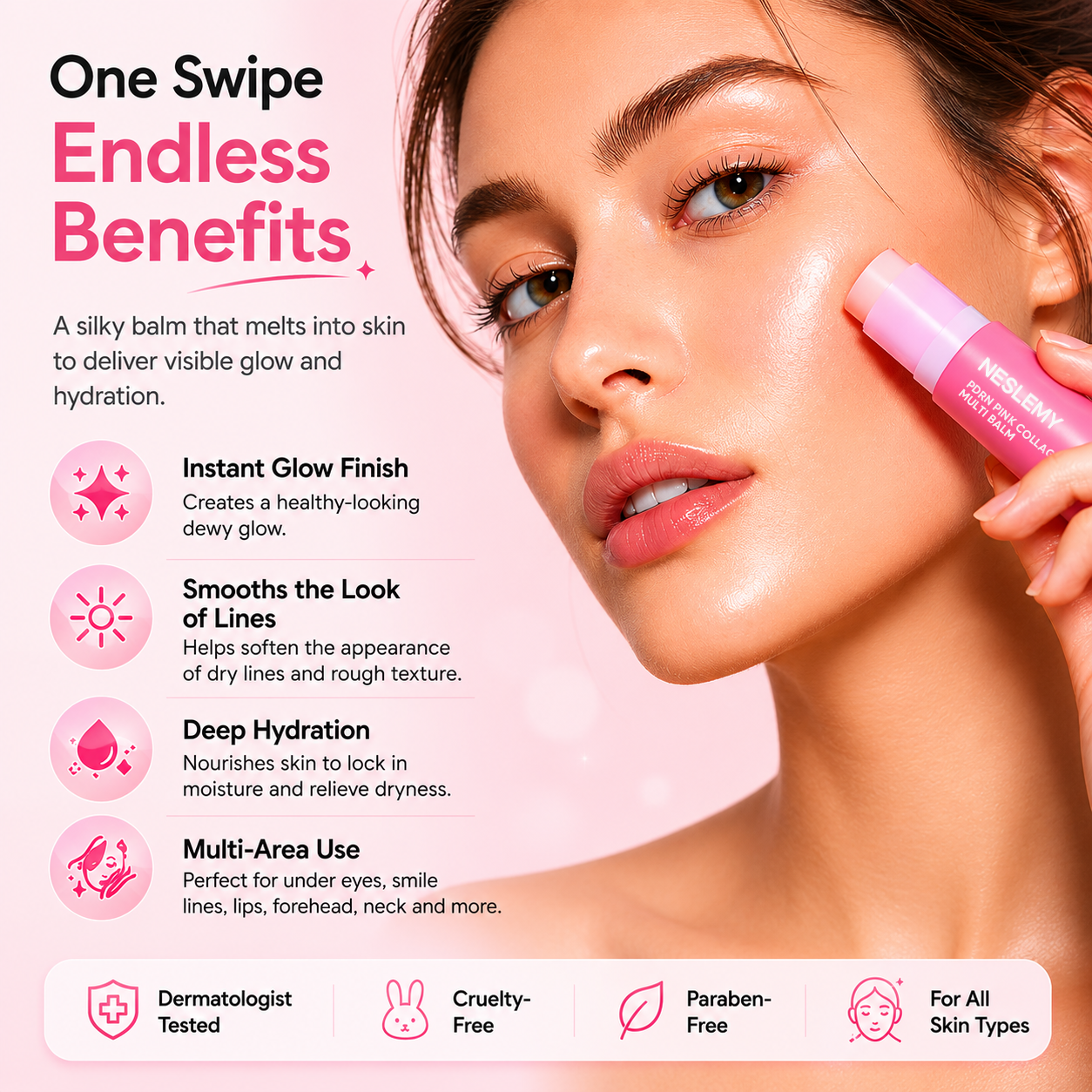 ✨Buy 1 Get 1 Free： Pink Collagen Balm & Eye Mask✨