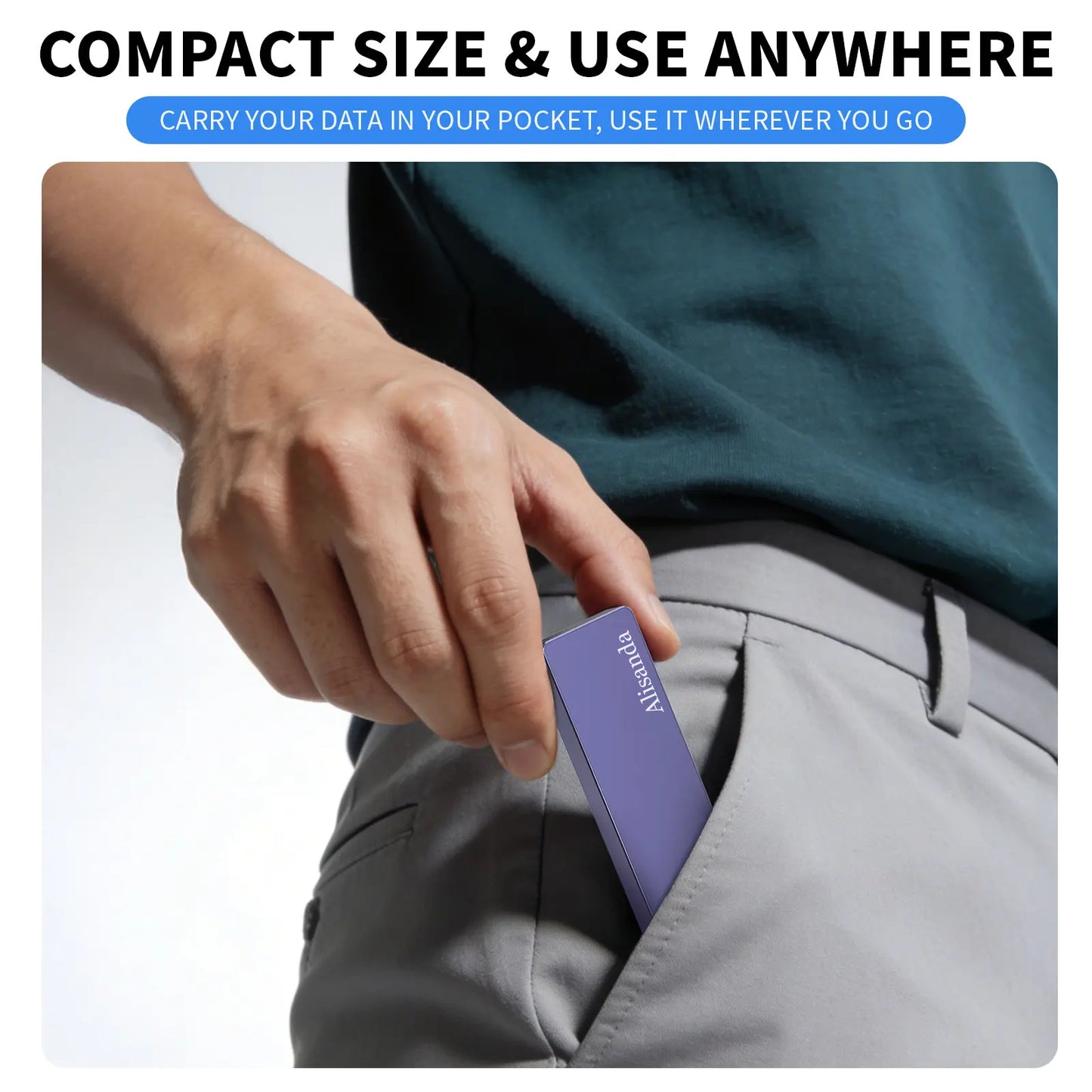 1TB USB Flash Drive High-Speed USB 3.0 External Storage for iPhone Android PC Mac Foldable Design Easy Connectivity summerwins
