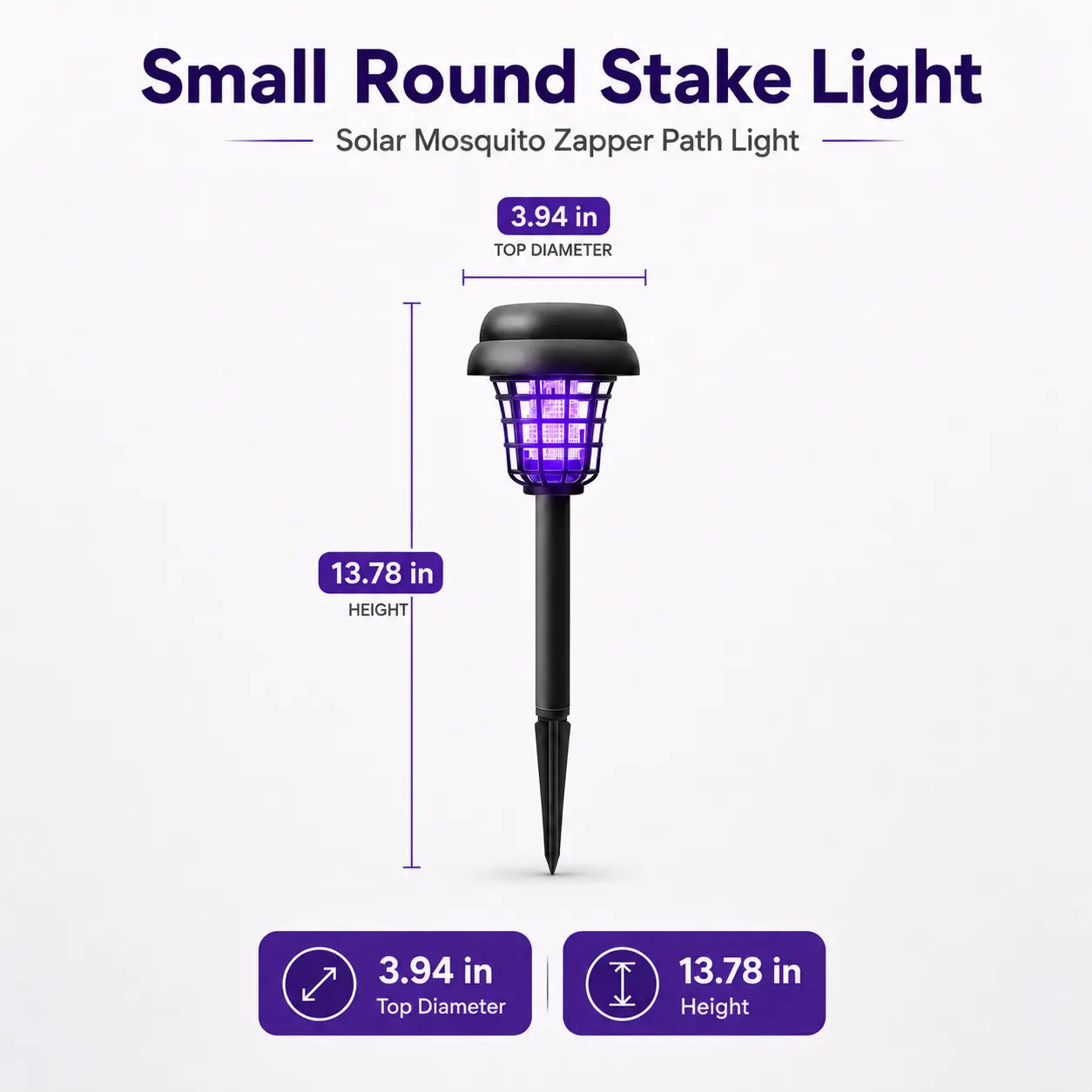 Mosquito Zapper Stake Light – Outdoor Bug Zapper & Pathway Garden Lamp