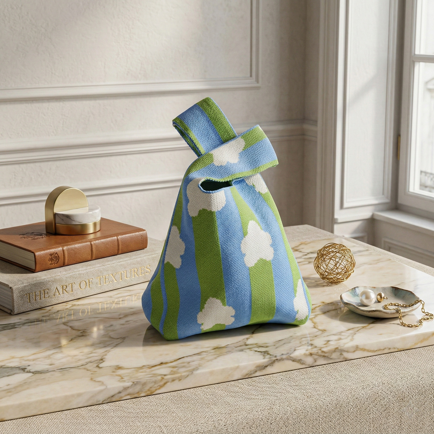 Premium Knitted Wedding Favor Tote | Large Capacity Artisan Gift Pouch for Bridesmaids & Guests