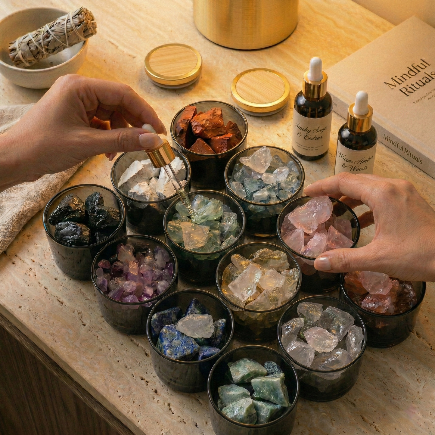 Crystalline Harmony | Natural Stone Scent Diffuser for Wellness
